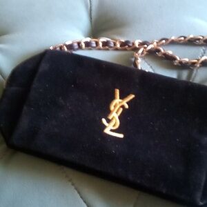 Ysl cosmetic bag with chain